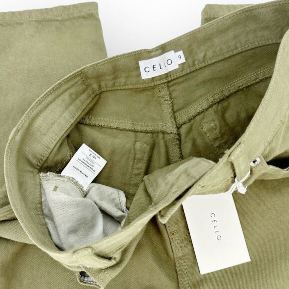 CELLO NWT Split Ankle Olive Colored Denim High-Rise Jeans size 9 Junior - Picture 6 of 7